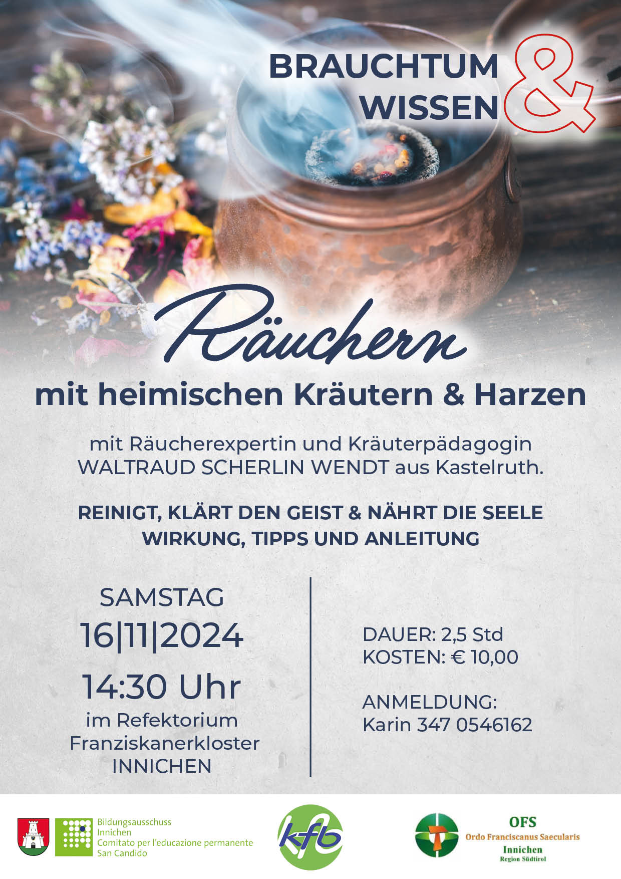 Read more about the article Räuchern mit heimischen Kräutern & Harzen
